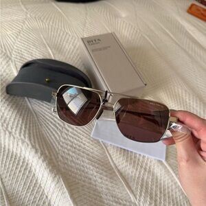 DITA Lancier LSA-138 Gold Sand Men’s Sunglasses Luxury BNWT Polarized + Case